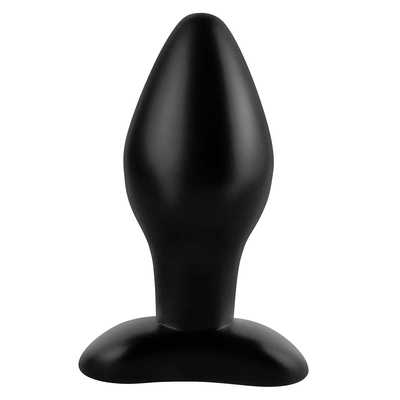 Черная анальная пробка среднего размера Large Silicone Plug - 13 см. - фото, цены