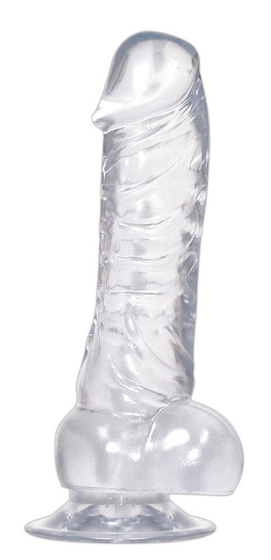 Прозрачный фаллоимитатор на присоске Crystal Clear - 18 см. - фото, цены