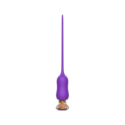 Фиолетовый тонкий стимулятор Nipple Vibrator - 23 см. - фото, цены
