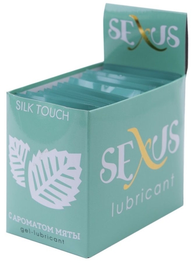 Набор из 50 пробников увлажняющей гель-смазки с ароматом мяты Silk Touch Mint по 6 мл. каждый - фото, цены