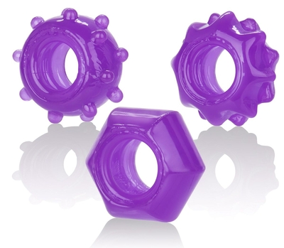 Набор из 3 колец на пенис Reversible Ring Set - фото, цены