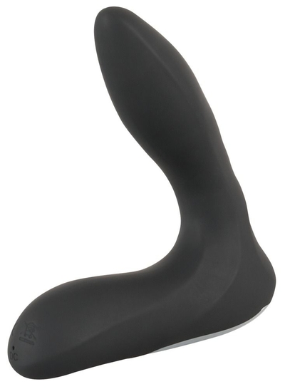 Черная анальная втулка с вибрацией и функцией расширения Inflatable Vibrating Prostate Plug - фото, цены