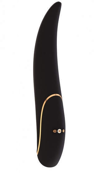 Чёрный вибратор Aviva с тонким кончиком - 19,8 см. - фото, цены