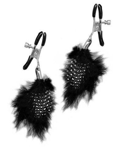 Зажимы на соски Feather Nipple Clamps с украшением из перышек - фото, цены