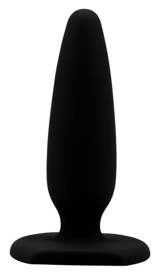 Черная силиконовая анальная пробка Black Mont - 13,5 см. - фото, цены