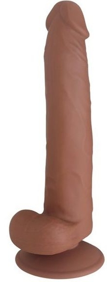 Коричневый фаллоимитатор Seducer Long John - 21,5 см. - фото, цены