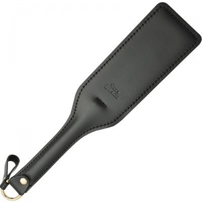 Черная кожаная шлепалка SitaBlack - 30 см. - фото, цены
