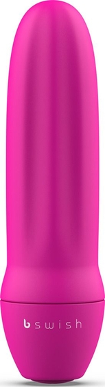 Ярко-розовая рельефная вибропуля Bmine Basic Reflex - 7,6 см. - фото, цены