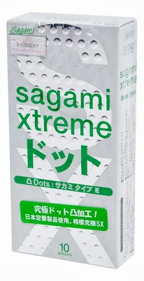 Презервативы Sagami Xtreme Type-E с точками - 10 шт. - фото, цены