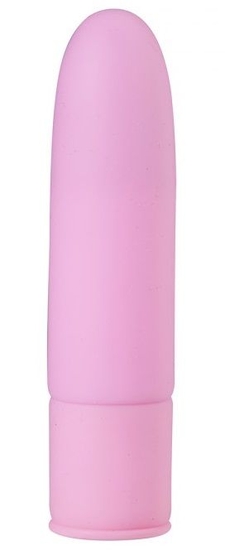 Розовый силиконовый мини-вибратор - 10 см. - фото, цены