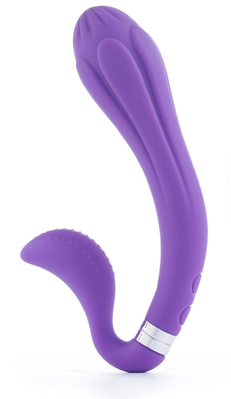 Фиолетовый силиконовый вибромассажёр The Lady Jadore - 19 см. - фото, цены