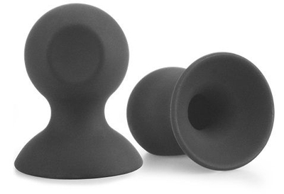 Черные силиконовые присоски на соски Bondage Fetish Silicone Comfort Nipple Suckers - фото, цены