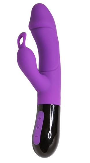 Фиолетовый вибратор-кролик Ares 2.0 - 20,6 см. - фото, цены