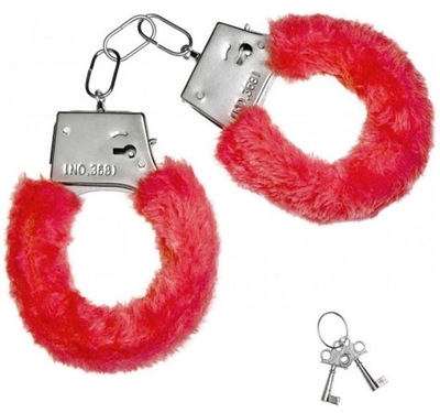 Красные плюшевые наручники с ключиками - фото, цены