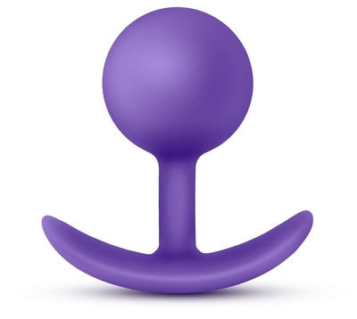 Фиолетовая пробка-шар для ношения Luxe Wearable Vibra Plug - 8,9 см. - фото, цены