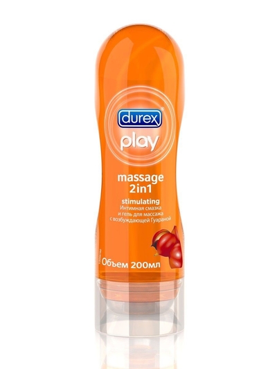 Интимная смазка и гель для массажа Durex Play Massage 2in1 с гуараной - 200 мл. - фото, цены