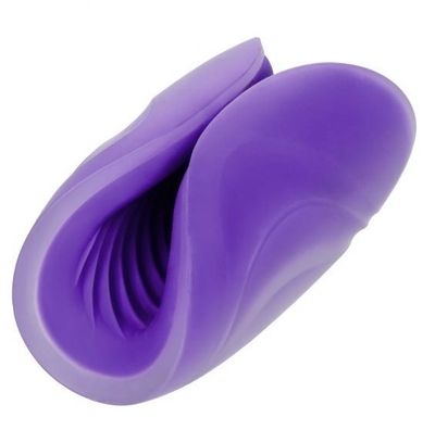 Фиолетовый рельефный мастурбатор Spiral Grip - фото, цены