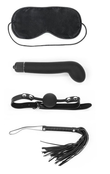 БДСМ-набор Deluxe Bondage Kit: маска, вибратор, кляп, плётка - фото, цены