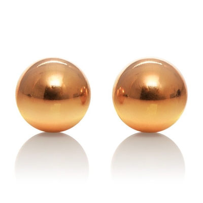 Золотистые вагинальные шарики Entice Weighted Kegel Balls - фото, цены