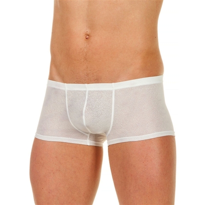 Мужские трусы-хипсы из ткани с текстурой в виде роз White Rose Boxer - фото, цены