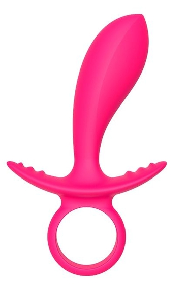 Розовая анальная пробка Silky Anal Finger - 14,5 см. - фото, цены