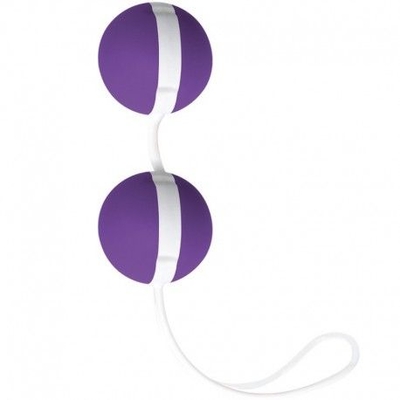 Фиолетово-белые вагинальные шарики Joyballs Bicolored - фото, цены