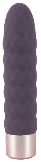 Фиолетовый мини-вибратор Elegant Diamond Vibe - 15 см. - фото, цены
