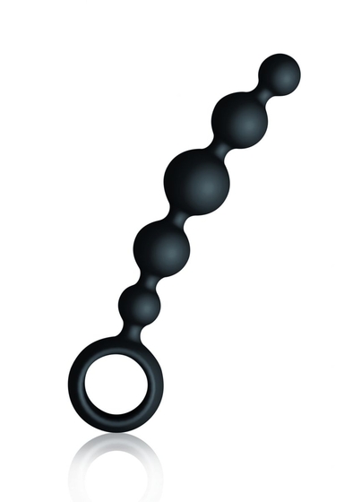 Малая чёрная анальная цепочка Joyballs Anal Wave - 17,5 см. - фото, цены