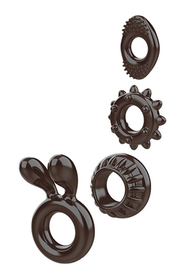 Набор из 4 эрекционных колец различной формы и размера Ring My Bell - фото, цены