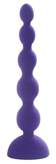 Фиолетовый анальный вибростимулятор Anal Beads L - 21,5 см. - фото, цены