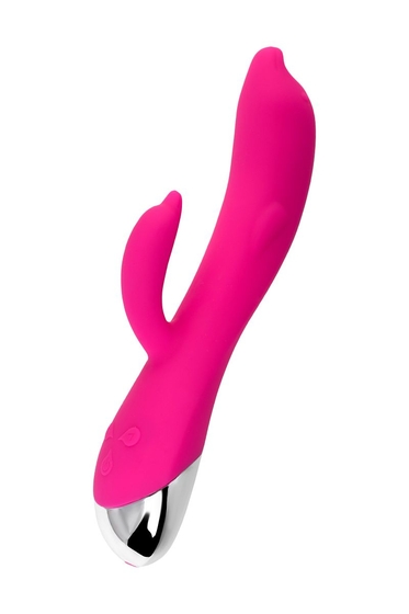 Розовый вибратор-кролик «Дрючка-Удовольствие» - 22 см. - фото, цены