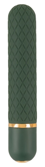 Зеленый мини-вибратор Luxurious Bullet Vibrator - 12,6 см. - фото, цены