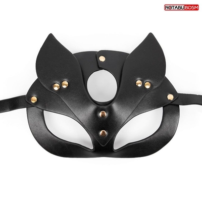 Черная игровая маска с ушками - фото, цены