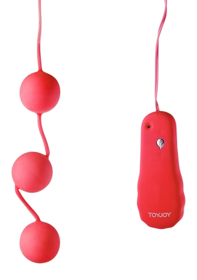 Красные вагинальные шарики с вибрацией Power Balls - фото, цены