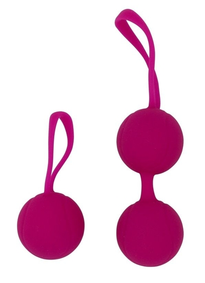 Ярко-розовый набор для тренировки вагинальных мышц Kegel Balls - фото, цены