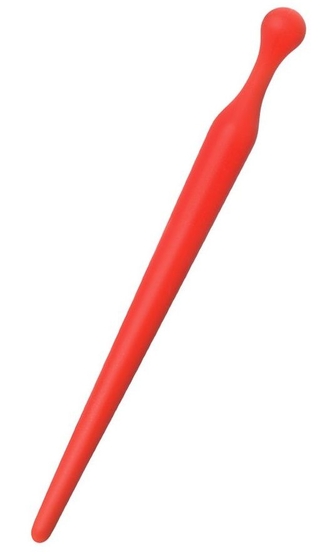 Красный силиконовый уретральный плаг - 10 см. - фото, цены