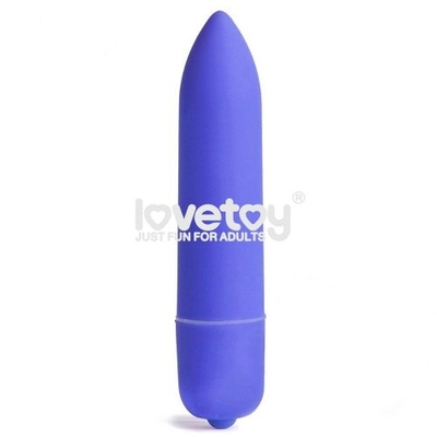 Синяя вибропуля X-Basic Bullet Long One Speed - 9 см. - фото, цены