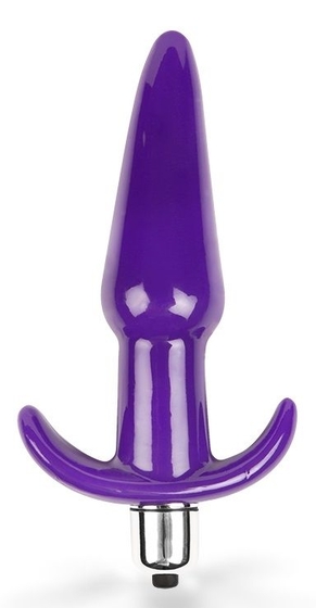 Фиолетовая анальная вибропробка - 16 см. - фото, цены