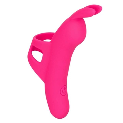 Розовый вибромассажер на палец The Flirty Vibe - 10 см. - фото, цены