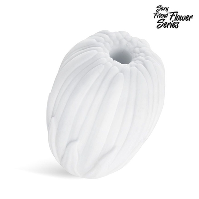 Белый нереалистичный мастурбатор в форме бутона цветка Daisy - фото, цены