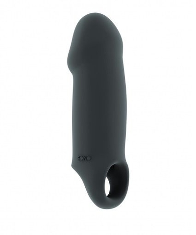 Серая насадка Stretchy Thick Penis Extension No.37 - фото, цены