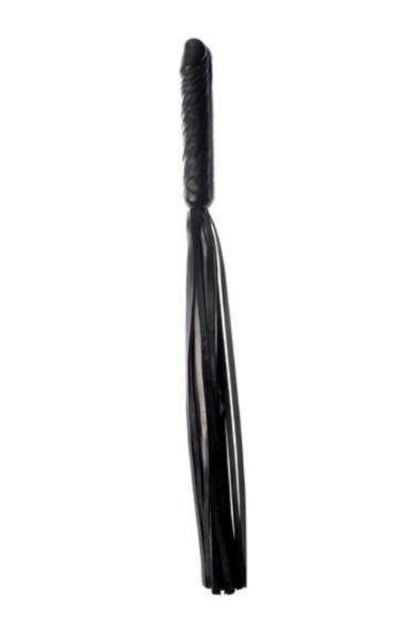 Чёрная многохвостая плеть Ракета - 60 см. - фото, цены
