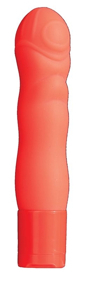 Оранжевый мини-вибромассажёр Neon Bliss Vibrator - 9 см. - фото, цены