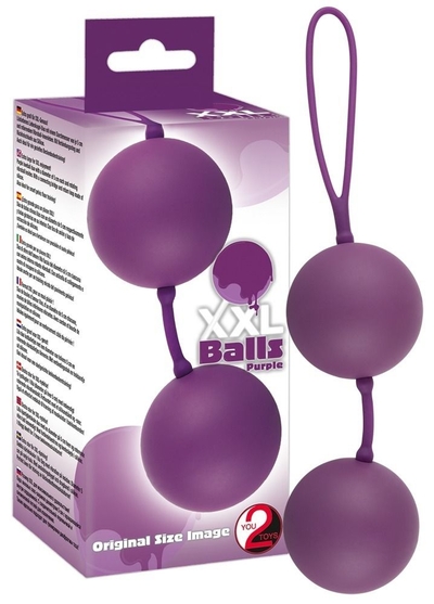 Фиолетовые вагинальные шарики Xxl Balls - фото, цены