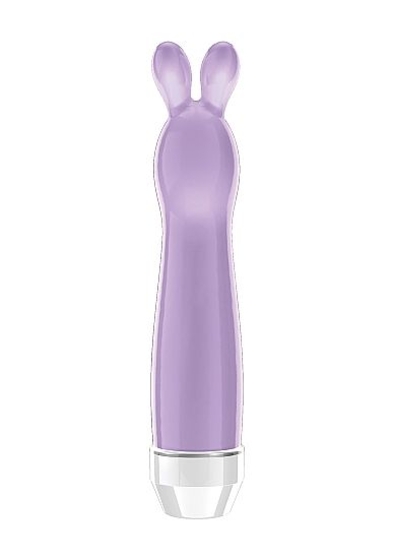 Фиолетовый вибратор с ушками Lena - 17,2 см. - фото, цены