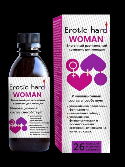 Женский биогенный концентрат для повышения либидо Erotic hard Woman - 250 мл. - фото, цены