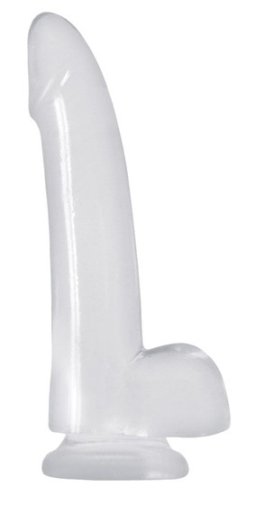 Прозрачный фаллоимитатор на присоске Jelly Rancher 5 Smooth Rider Dong - 15 см. - фото, цены