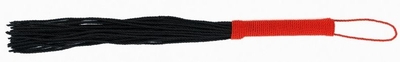 Черная плеть-флогер с красной ручкой - 50 см. - фото, цены