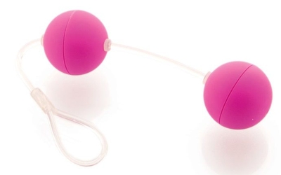 Фиолетовые вагинальные шарики на прозрачной сцепке - фото, цены
