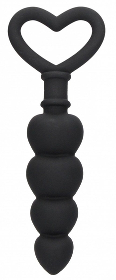Черная анальная елочка Anal Love Beads - 15,3 см. - фото, цены